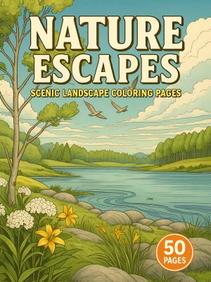 Nature Escapes – 50 Scenic Landscape Coloring Pages